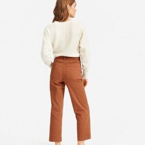 Everlane The Straight-Leg Crop 00 in Cocoa Brown